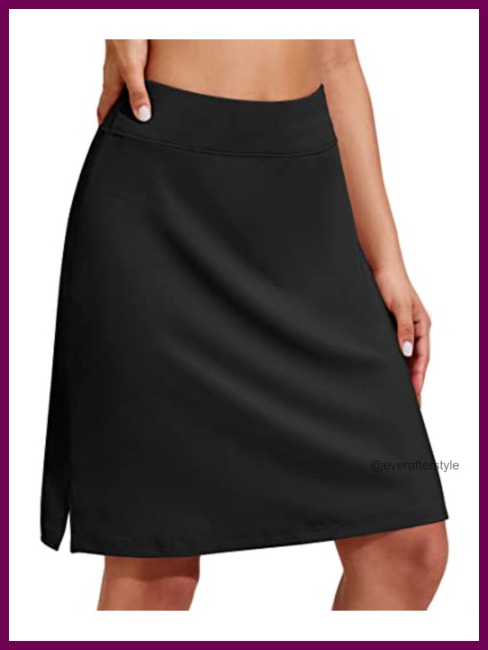 Women's Knee Length High Waisted Golf Skorts with Pockets